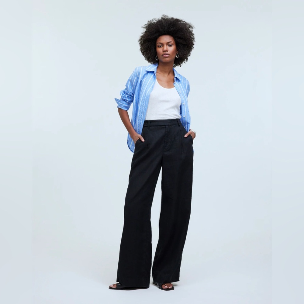 Madewell The Harlow Wide-Leg Pant 100% Linen